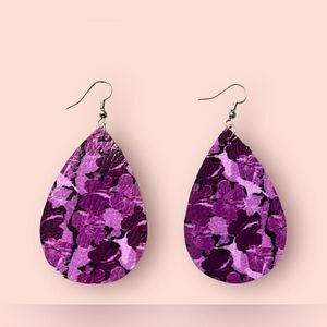 3/ $10 Brand New Faux Leather Earrings